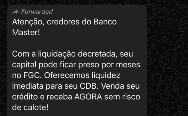 FGC alerta sobre golpes relacionados ao resgate de valores do Banco Master
