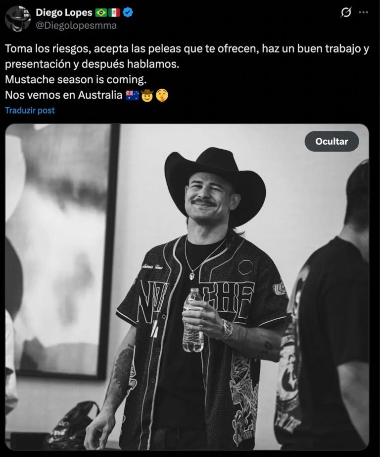 Diego Lopes defende escolha e revela motivo de revanche pelo cinturão