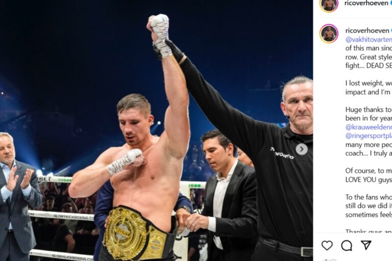 Rico Verhoeven decide deixar o Glory e pode migrar para o MMA