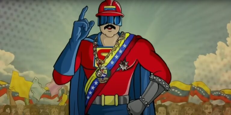 Super Bigode: propaganda chavista em meio à tensão com os EUA