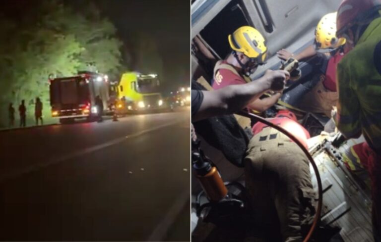 Resgate de vítimas de carreta acidentada no RS dura 10 horas