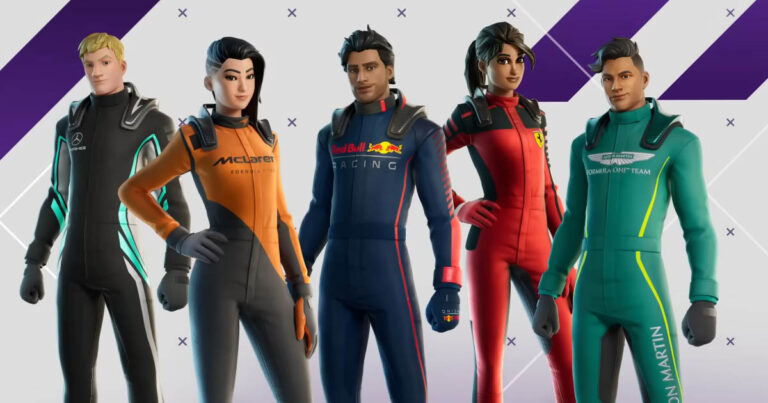 Fórmula 1 é incorporada ao Fortnite com skins de todas as equipes