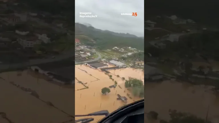 Chuvas intensas alagam 33 cidades em Santa Catarina e interrompem acesso ao Porto de Itajaí