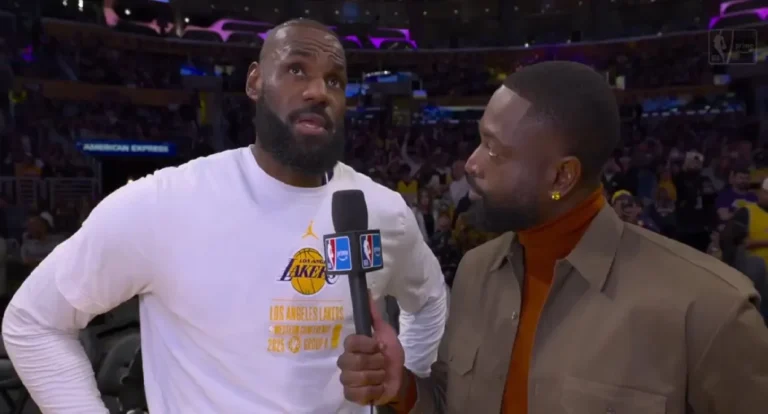 LeBron James reencontra antigos colegas da NBA em jogo do Lakers