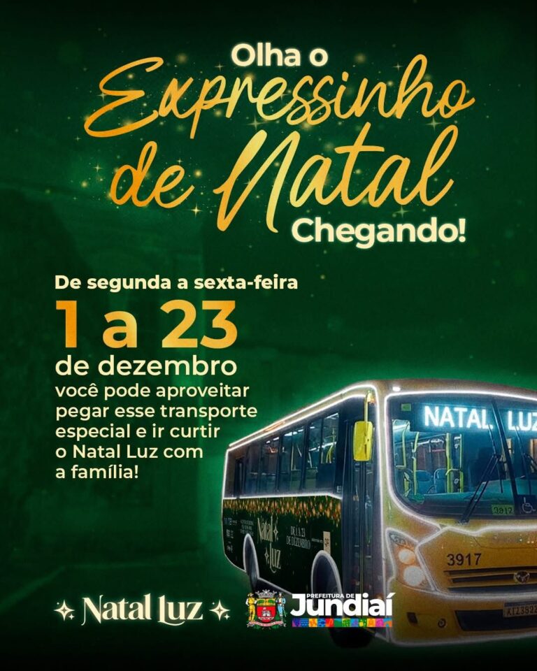 Expressinho de Natal anima o Centro de Jundiaí com transporte gratuito