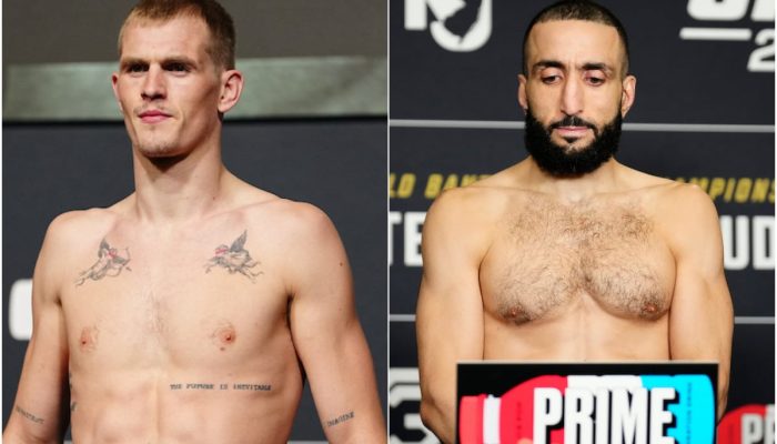 Ian Machado Garry e Belal Muhammad em montagem