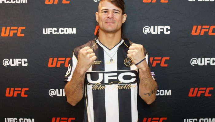 durante o media day do UFC 314