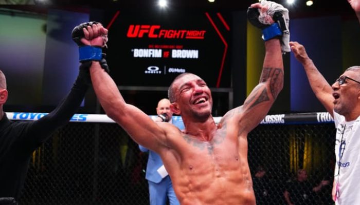 Gabriel Bonfim provoca Covington após nocaute no UFC Vegas