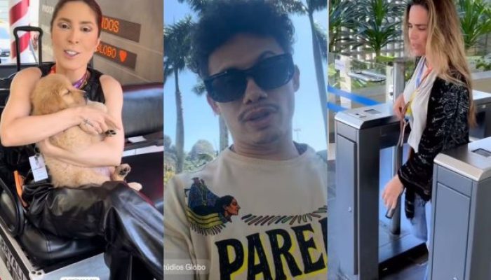 Finalistas do Dança dos Famosos chegam aos estúdios Globo