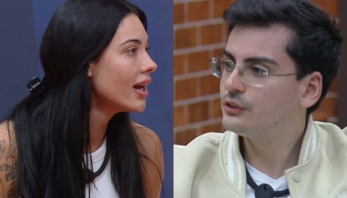 Rayane Figliuzzi e Dudu Camargo em A Fazenda 17 (Reprodução / RecordTV)