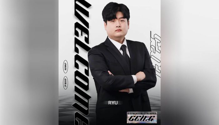m de divulgação da entrada de Ryu como treinador na Gen.G